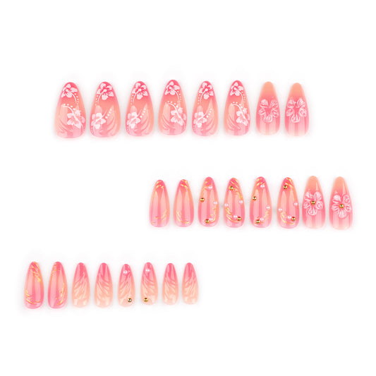 3D Floral Press-on Nail 3D-3881