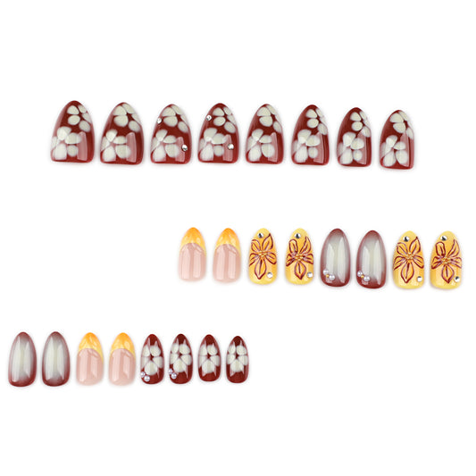 3D Floral Press-on Nail 3D-3950