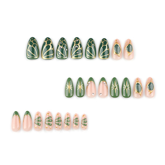 3D Leaf Press-on Nail 3D-3996