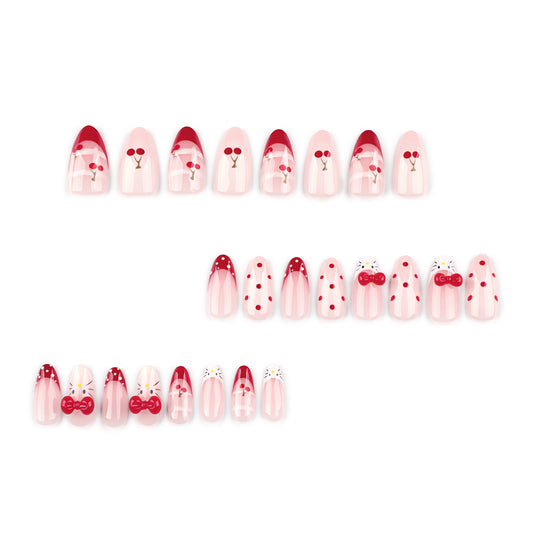 3D Polka Dot Cat Press-on Nail 3D-4000