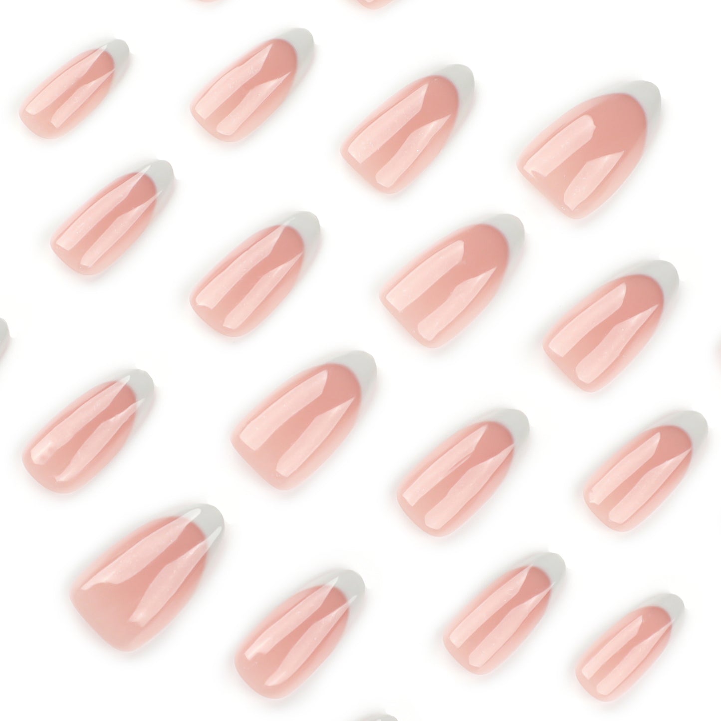 Flat French Tip Press-on Nail FL-4029