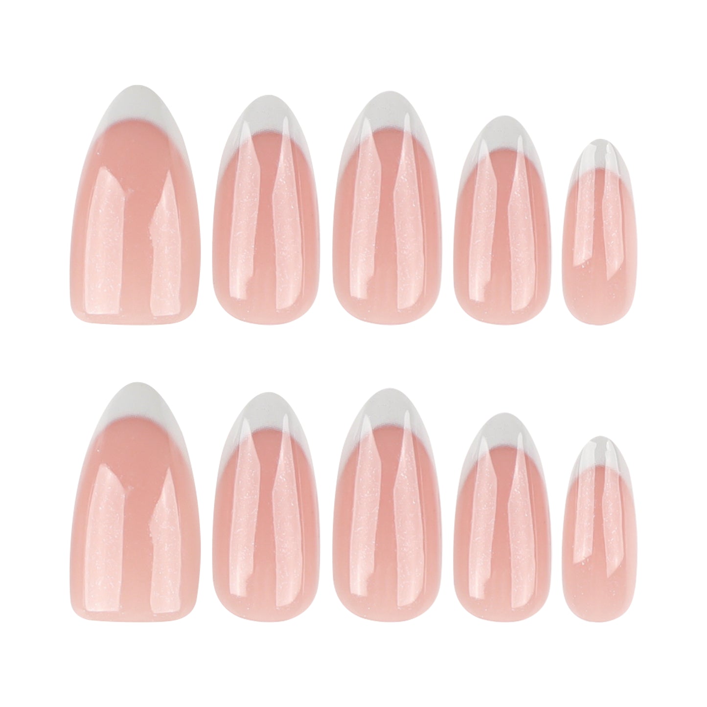 Flat French Tip Press-on Nail FL-4029