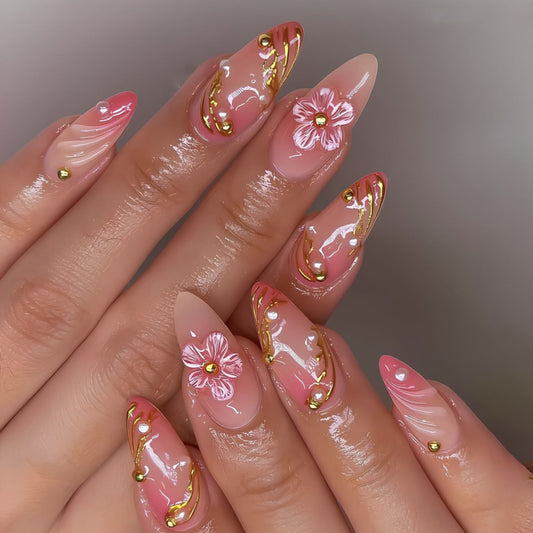 3D Floral Press-on Nail 3D-3881