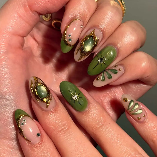 3D Leaf Press-on Nail 3D-3996