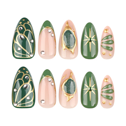 3D Leaf Press-on Nail 3D-3996