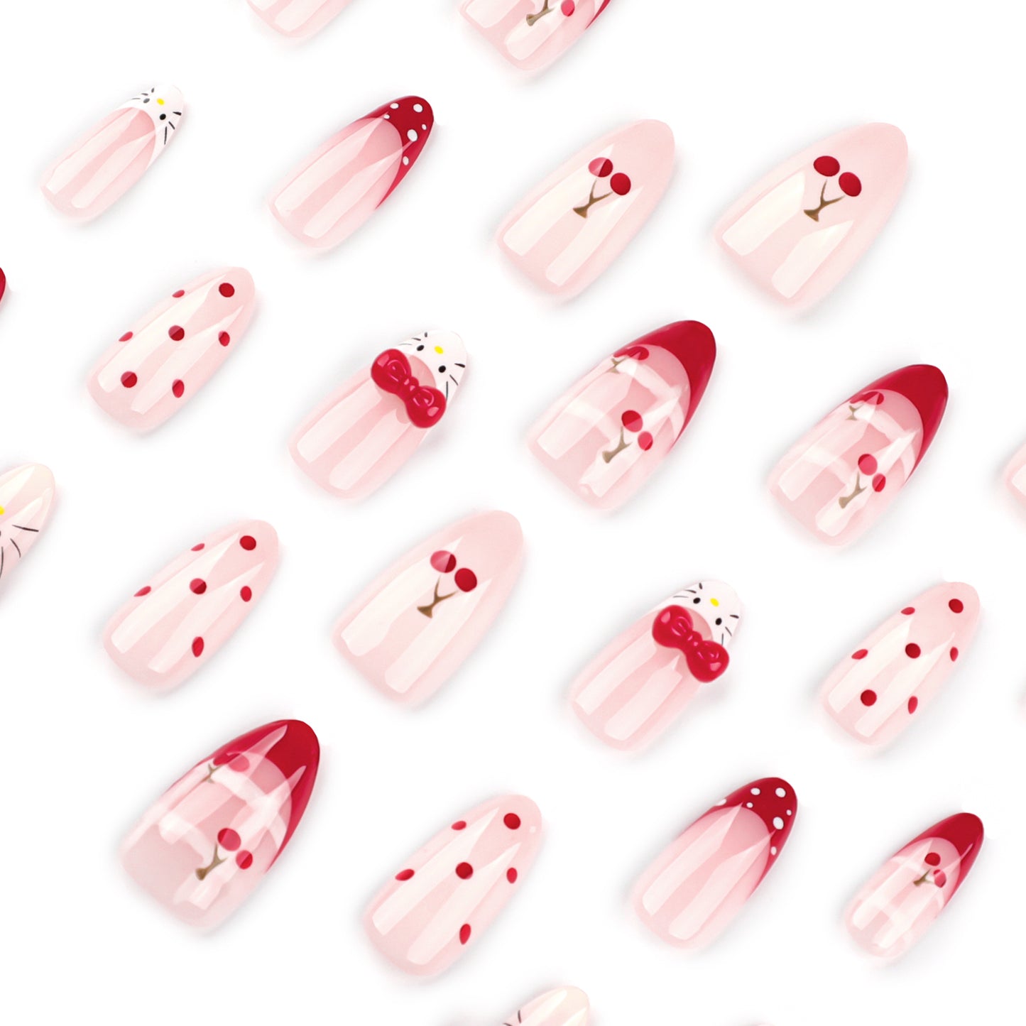 3D Polka Dot Cat Press-on Nail 3D-4000
