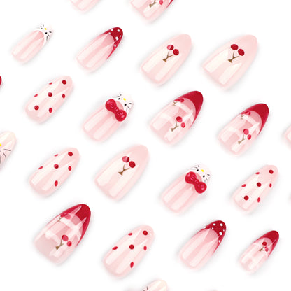 3D Polka Dot Cat Press-on Nail 3D-4000