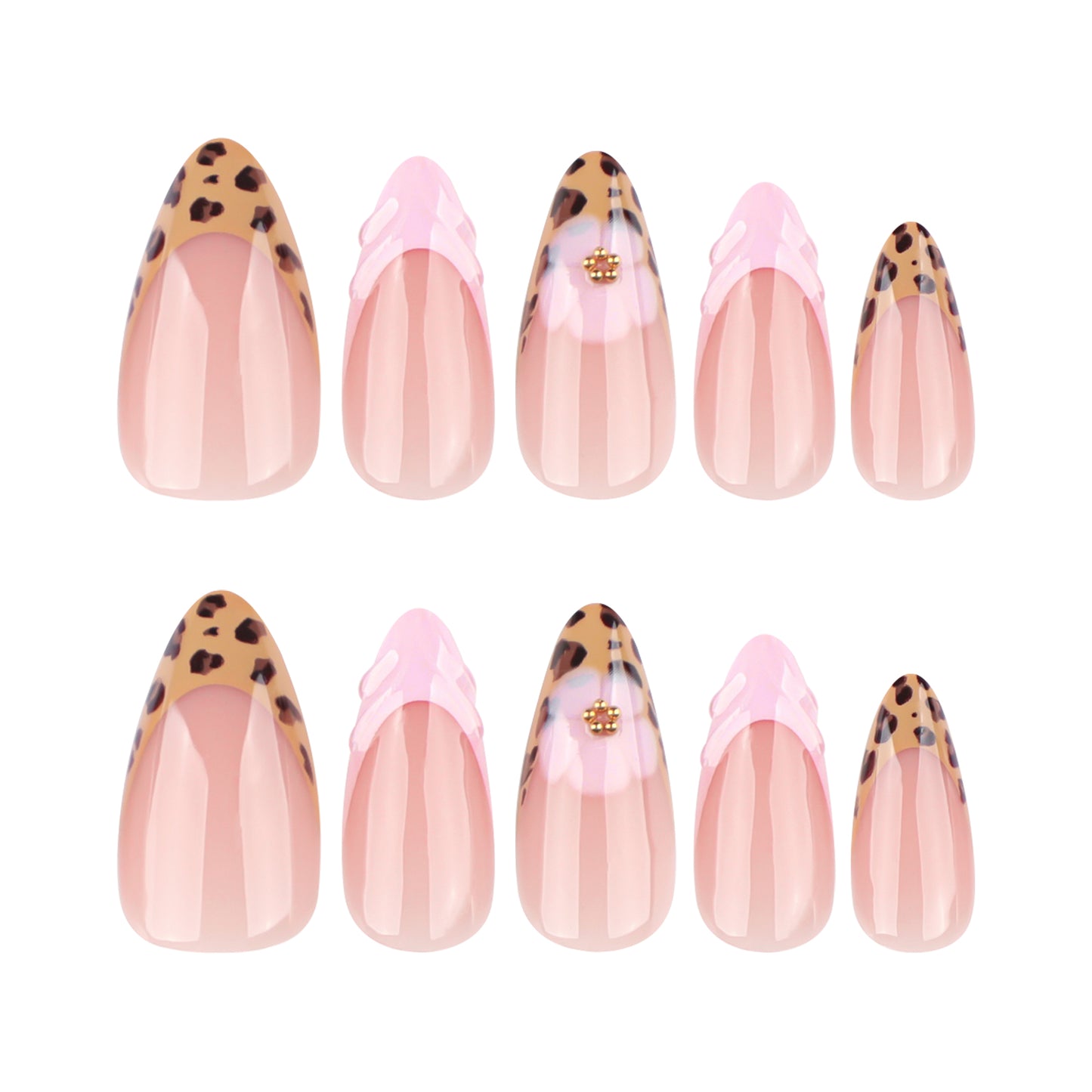 3D Leopard Press-on Nail 3D-4012