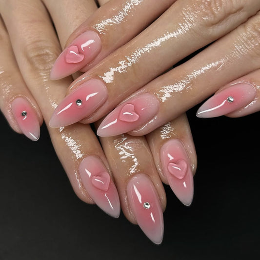 3D Heart Press-on Nail 3D-4015
