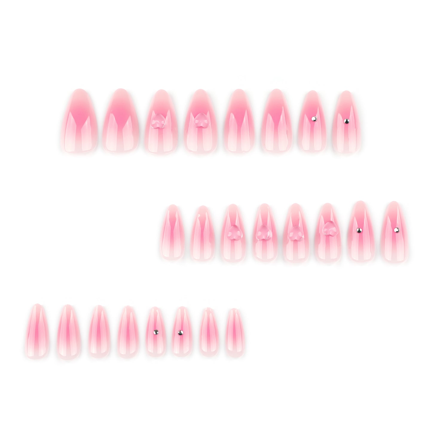3D Heart Press-on Nail 3D-4015