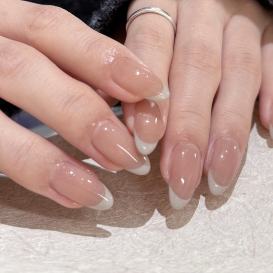 Flat French Tip Press-on Nail FL-4029
