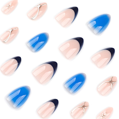 3D Midnight Blue Press-on Nail 3D-4033